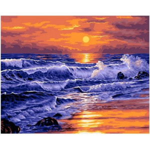 Картина по номерам "Морський захід сонця"