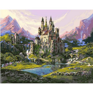 Картина по номерам "Замок в горах"