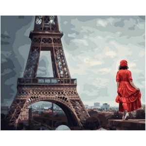Картина по номерам "Хмурое небо Парижа"