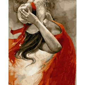 Картина по номерам "Танец в красном платье"