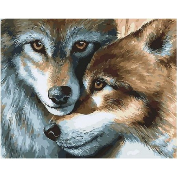 Картина по номерам "Верные волки"