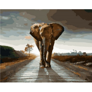 Картина по номерам "Мощь слона"