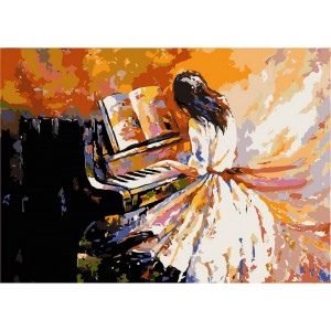 Картина по номерам "Игра на пианино"