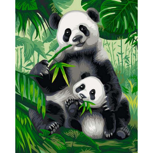 Картина по номерам "Хозяева бамбукового леса"