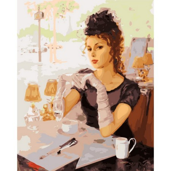 Картина по номерам "В парижском кафе"