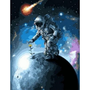 Картина по номерам "Астронавт на луне"