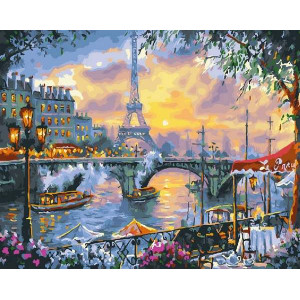 Картина по номерам "Чаепитие в Париже"