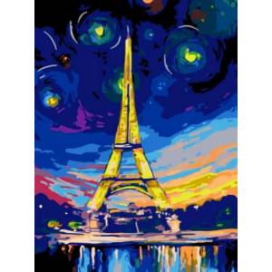 Картина по номерам "Ночь в Париже"