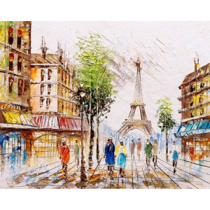 Картина по номерам "Париж в лучах света"