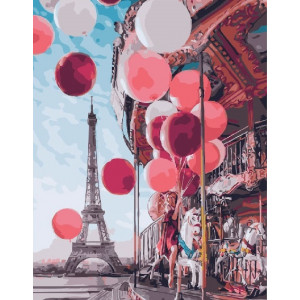 Картина по номерам "На каруселі у Парижі"