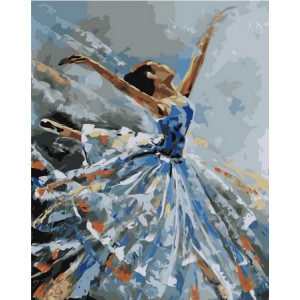 Картина по номерам "Балерина в голубом"