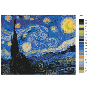 Картина по номерам "Ван Гог, Зоряна ніч"