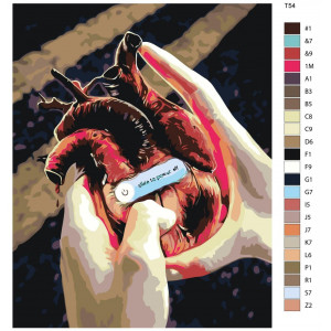 Картина по номерам "54 Серце-гаджет"