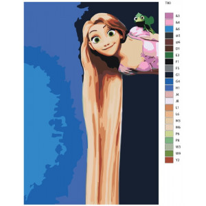 Картина по номерам "Рапунцель з довгим волоссям"