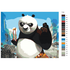 Картина по номерам "Кунг-фу панда"