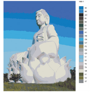 Картина по номерам "Статуя Будди в Лешані"