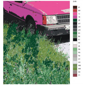 Картина по номерам "Авто та трава"