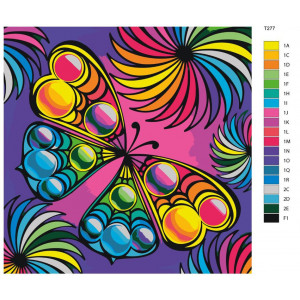 Картина по номерам "Бабочка растамана"
