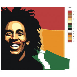 Картина по номерам "Bob Marley"