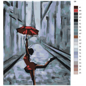 Картина по номерам "Балерина під дощем"