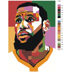 Картина по номерам "Баскетболист Леброн Джеймс. Lakers"