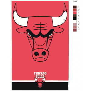 Картина по номерам "Логотип Chicago Bulls"