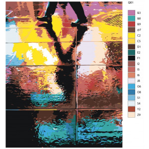 Картина по номерам "Тень города"