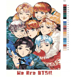 Картина по номерам "група BTS (БТС)"