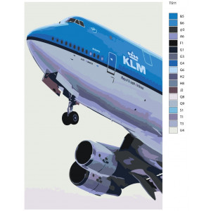 Картина по номерам "САМОЛЕТ KLM"