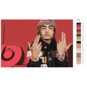 Картина по номерам "Lil Pump"