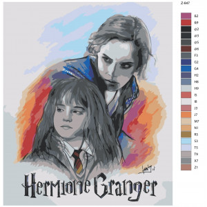Картина по номерам "Эмма Уотсон - Гермионы Грейнджер. Гарри Поттер"