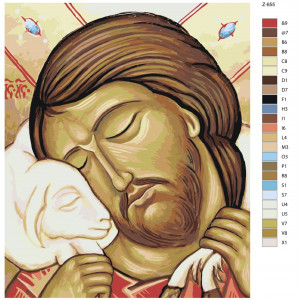 Картина по номерам "Ісус добрий пастир, ікона"