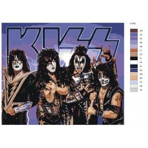 Картина по номерам "Рок гурт Kiss"