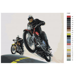 Картина по номерам "Гонки на мотоциклі"