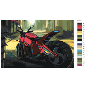 Картина по номерам "Спорт-Мотоцикл"
