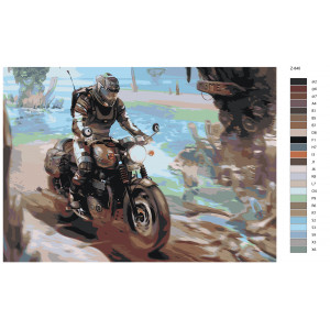 Картина по номерам "Мотоцикліст"