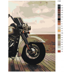 Картина по номерам "Мотоцикл Harley Davidson"
