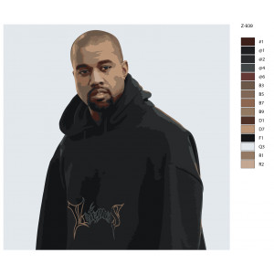 Картина по номерам "Канье Уэст"