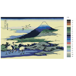Картина по номерам "Репродукція Кацусики Хокусая-Умегава"