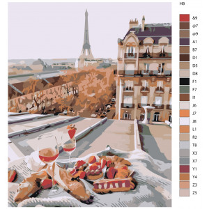 Картина по номерам "Париж. Вид на Ейфелеву вежу"