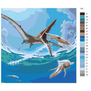 Картина по номерам "Птеродактель - Динозавр"