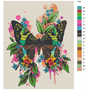 Картина по номерам "Метелик"