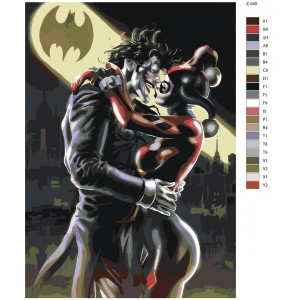 Картина по номерам "Харлі Квінн та Джокер. Комікси"