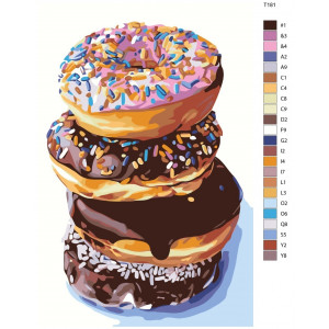 Картина по номерам "Сладкие пончики"