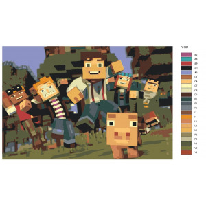 Картина по номерам "Minecraft (Майнкрафт)"