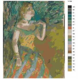 Картина по номерам "Репродукція картини - Співачка у зеленому. Едгар Дега"