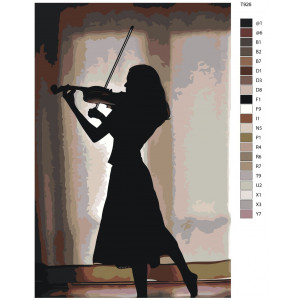 Картина по номерам "Дівчина грає на скрипці"