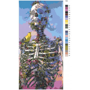 Картина по номерам "Квітучий скелет"