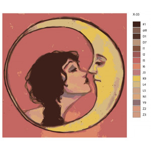 Картина по номерам "Лунный поцелуй"