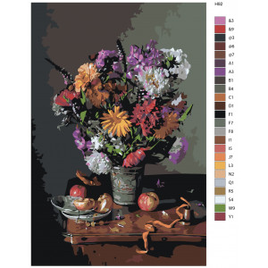 Картина по номерам "Натюрморт - Композиція з польовими квітами"